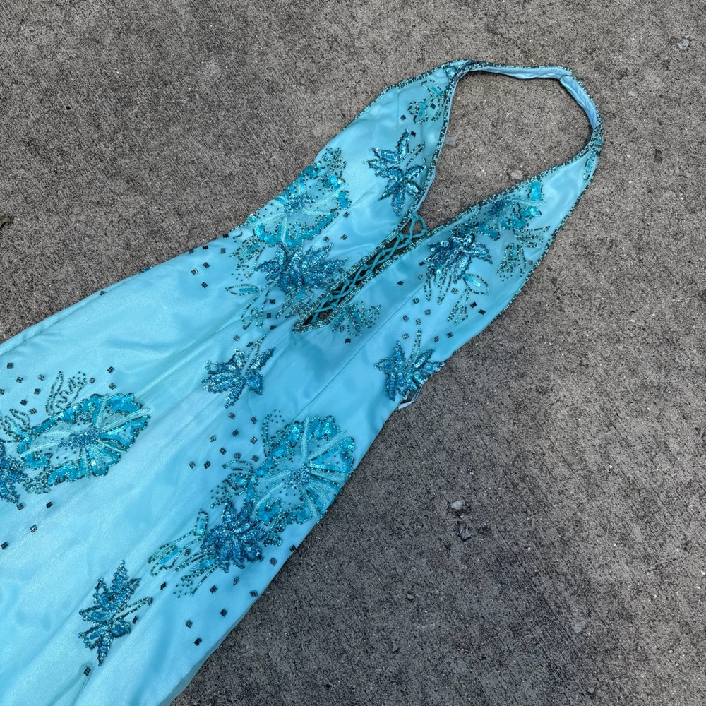 Vintage Y2K 100% Silk Beaded Dress Vintage Beaded Dress Vintage Prom Y2K Fairy - Picture 13 of 14